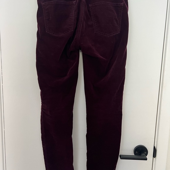 Gap Velvet Corduroy Skinny pants Wine Color - Picture 3 of 3